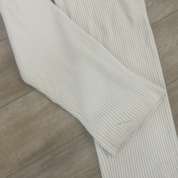 Spiritual Gangster Cozy Chenille Pant Wide Leg Cream White SMALL Ribbed - Picture 5 of 10